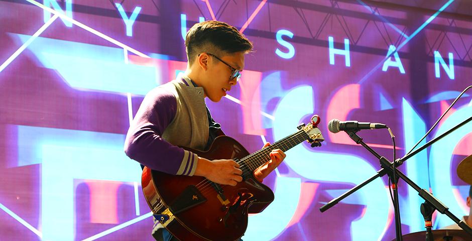 NYU Shanghai hosted the first-ever Fusion Music Festival on March 26, inviting bands from universities across Shanghai to perform speaker-shaking jams. (Photo by: Dylan J Crow)