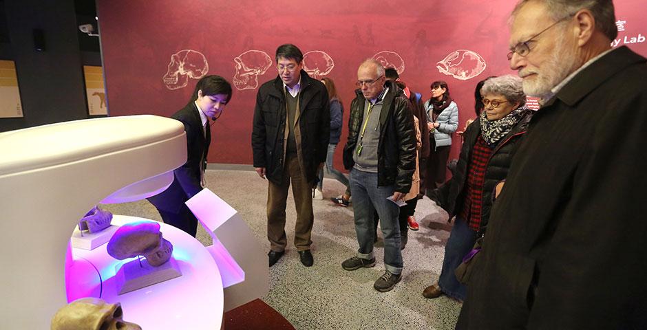 NYU Shanghai faculty and their families enjoy an exclusive preview of the new Shanghai Natural History Museum before visiting Jing&#039;an Sculpture Park for a taste of Chinese culture. March 14, 2015. (Photo by Ruwen Yu and Beijia Zhang)