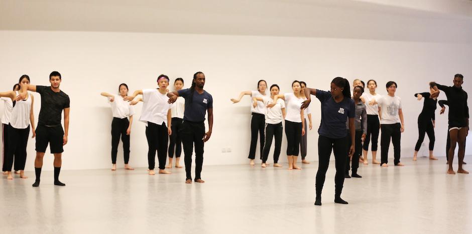 Commitment and confidence can help make your dance movements big enough to look amazing, Qarrianne Blayr and her dancer colleagues advised students.