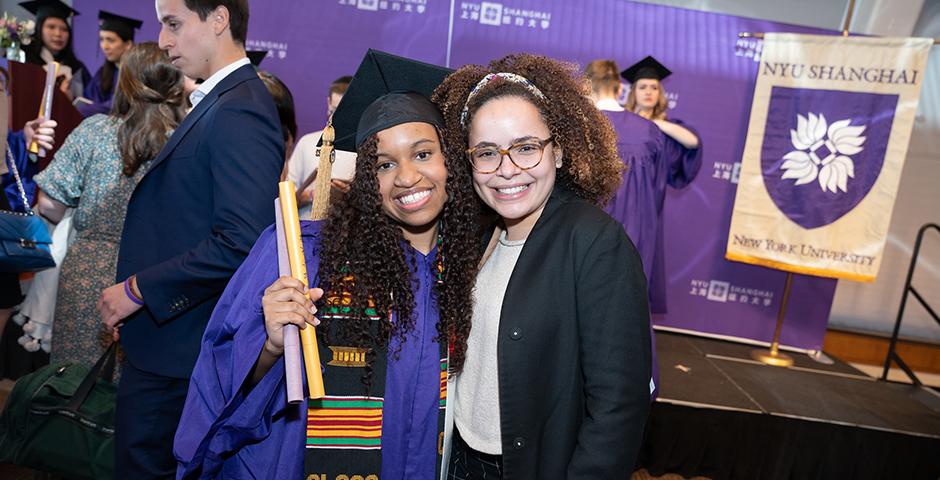 Daniela Guerrero '23 (left). ©Myaskovsky: Courtesy of NYU Photo Bureau
