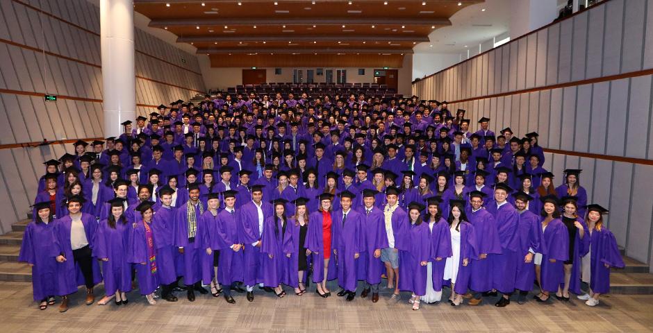 NYU Shanghai's Class of 2018 were honored at a commencement ceremony held at the Shanghai Oriental Arts Center. （Photo by: NYU Shanghai）