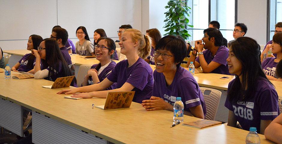 The Orientation Ambassadors attend a &quot;Working Styles&quot; workshop. April 25, 2015. (Photo by Shelly Lu &amp; Joyce Tan)
