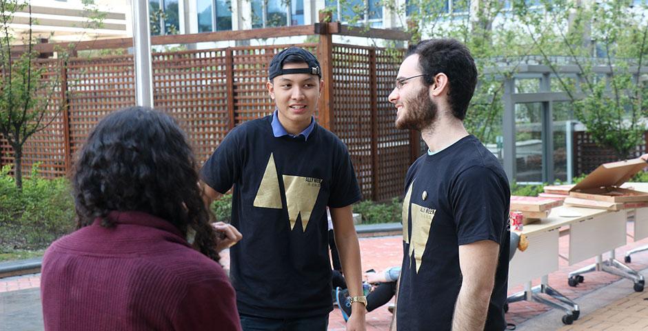 NYU Shanghai kicks off this year's Ally Week with an afternoon picnic bash outside the Academic Building. April 12, 2015. (Photo by Kadallah Burrowes)