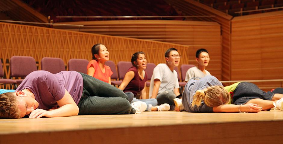 2015 NYU Shanghai Reality Show took place on September 11, 7:30pm, at Shanghai Symphony Hall. The Reality Show is an hour long musical performance created by members of the Class of 2018. (Photo by Ewa Oberska)