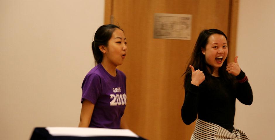 Students audition for the Fall 2015 season of 'Reality Show: Shanghai' for a chance to be a part of a theater production reflecting the challenges and opportunities of being a new NYU Shanghai student. March 13, 2015. (Photo by Kevin Pham)