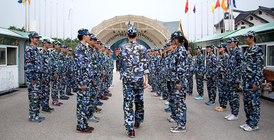 NYU Shanghai students participate in this year's military training at Oriental Land. May 23-June 1, 2015. (Photos by Yifan Hu, Weicheng Zhu, & Yilun Wu)