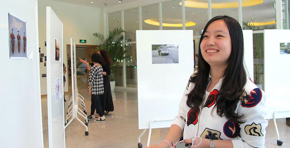 Students display their photo and video projects for NYU Shanghai&#039;s latest gallery exhibition. May 13, 2015.