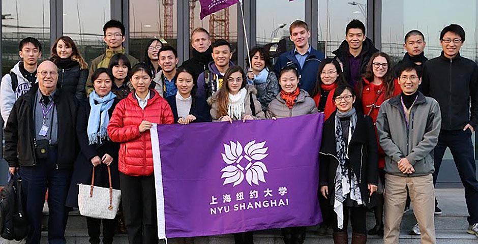 NYU Shanghai Foundations of Science (FoS) students visit Zhangjiang Hi-Tech Park. December 5, 2014. (Photo by Emily Liu)