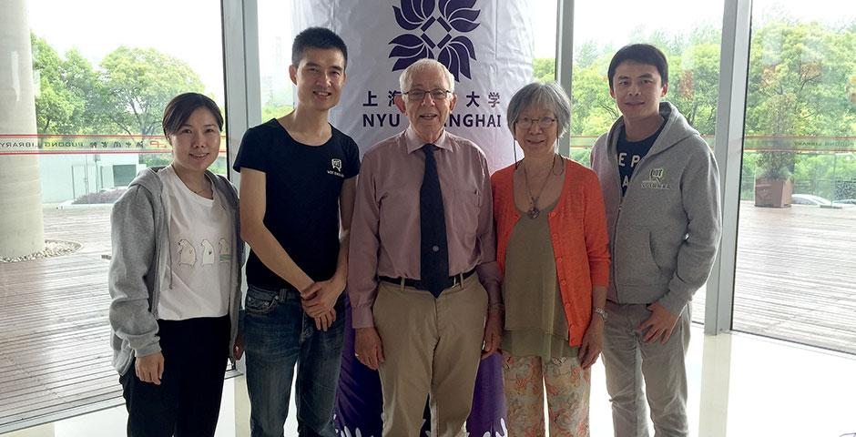 Dr. Ernest Gilman, visiting professor of English at NYU Shanghai, gives a speech on Shakespeare in China at Shanghai Pudong Library. May 9, 2015.