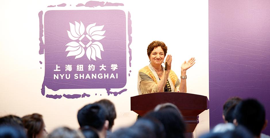 NYU Shanghai officially welcomed new students into the NYU family this weekend in a Convocation ceremony held on campus. As they entered the hall, each student placed a light on a poster spelling out 2020, symbolising their coming together as one class. Echoing this year's theme, Flourish, we wish the Class of 2020 an exciting four years of growth and discovery.  (Photo by: NYU Shanghai)