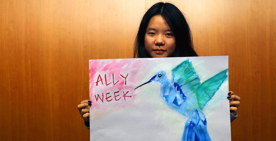 NYU Shanghai students created art pieces reflective or their identity or multiple identities as part of Ally Week on November 7. (Photos by: NYU Shanghai)