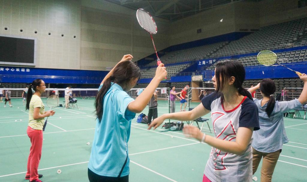 Badminton Training, September 22. (Photo by Zhijian Xu)