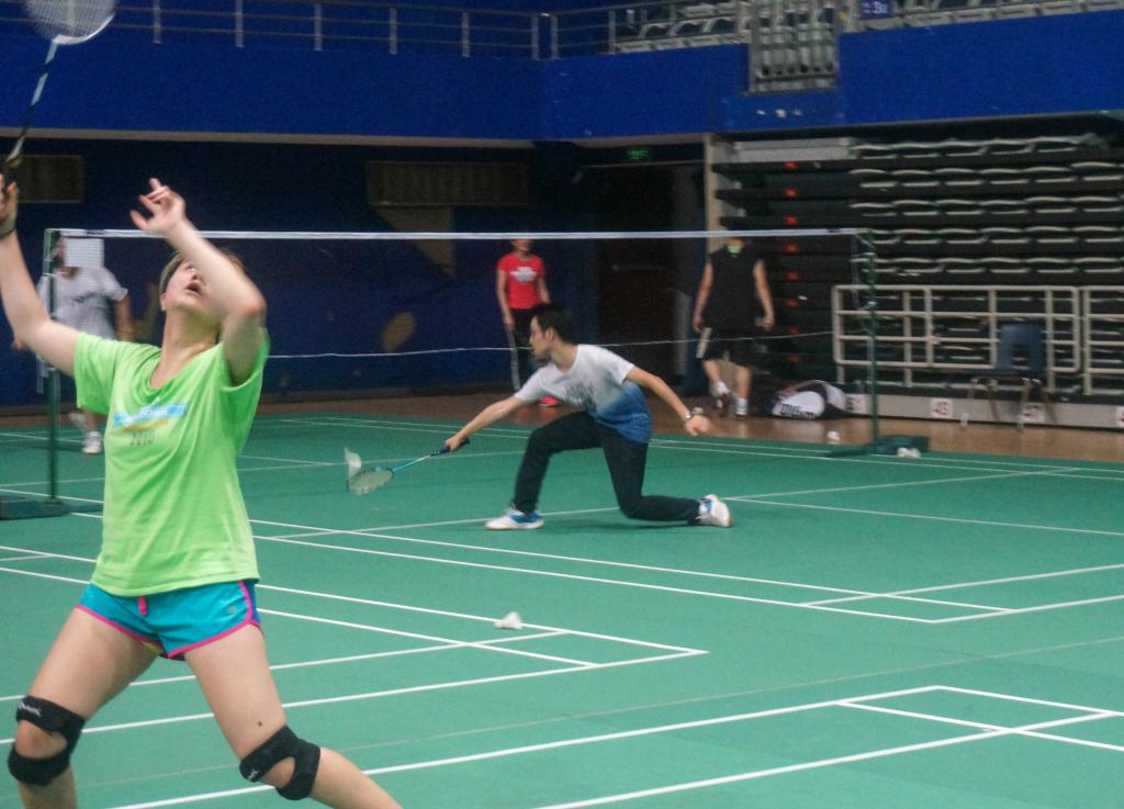 Badminton Training, September 22. (Photo by Zhijian Xu)