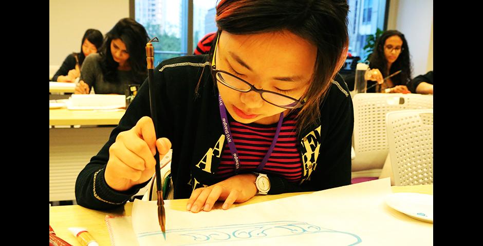 Chinese Painting Class, October 22, 2014. (Photo by Annie Seaman)
