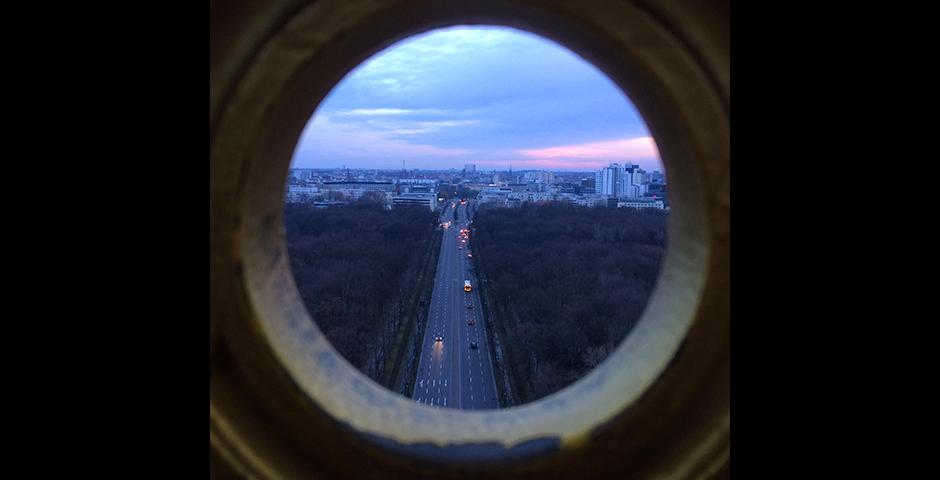 By Ng Meizhi (Berlin)  Taken up the Siegessäule (Victory Monument) in Berlin, it shows the long road that led to the Bradenburgers Tor/Gate that is iconic in German History.  It was build to celebrate the unification of Germany.