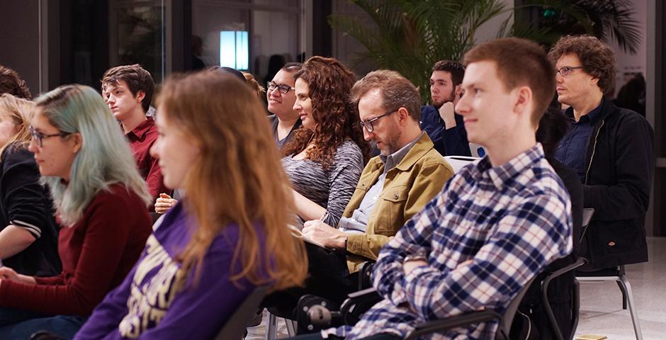 The Writing Program in conjunction with Feast hosted the second annual NYU Shanghai poetry competition on March.3. (Photo by: NYU Shanghai)