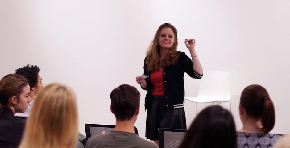 The Writing Program in conjunction with Feast hosted the second annual NYU Shanghai poetry competition on March.3. (Photo by: NYU Shanghai)