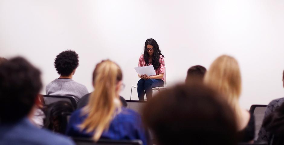 The Writing Program in conjunction with Feast hosted the second annual NYU Shanghai poetry competition on March.3. (Photo by: NYU Shanghai)