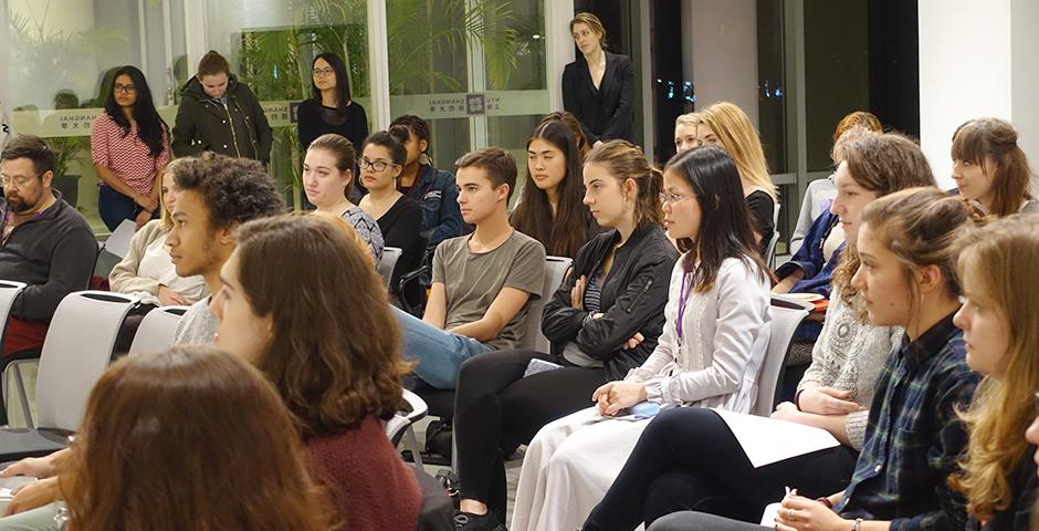 The Writing Program in conjunction with Feast hosted the second annual NYU Shanghai poetry competition on March.3. (Photo by: Mei Wu)