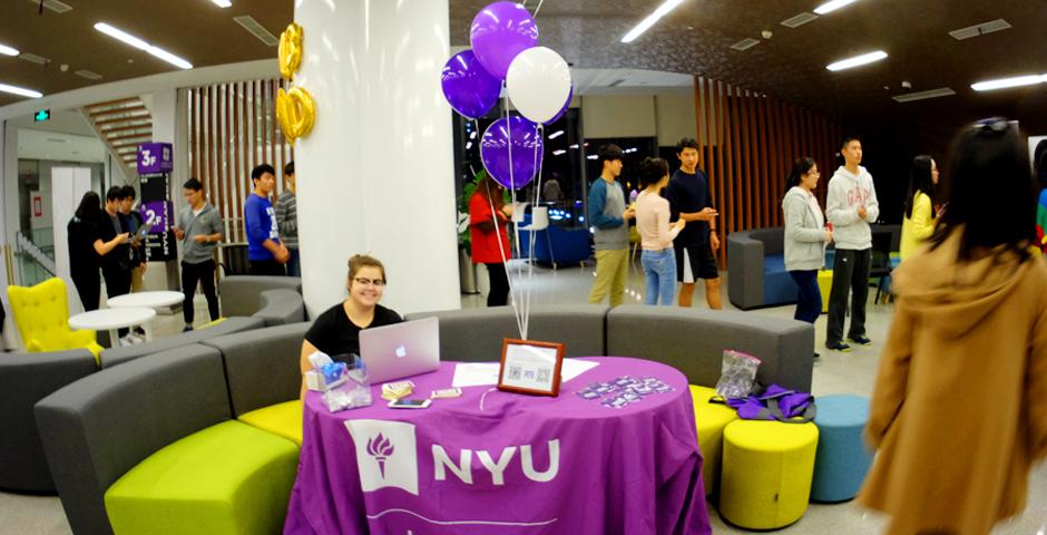 Close to 200 students joined the 2013 Fund launch event on Tuesday, November 22. The need-based scholarship goes to incoming freshman at NYU Shanghai. (Photos by: NYU Shanghai)