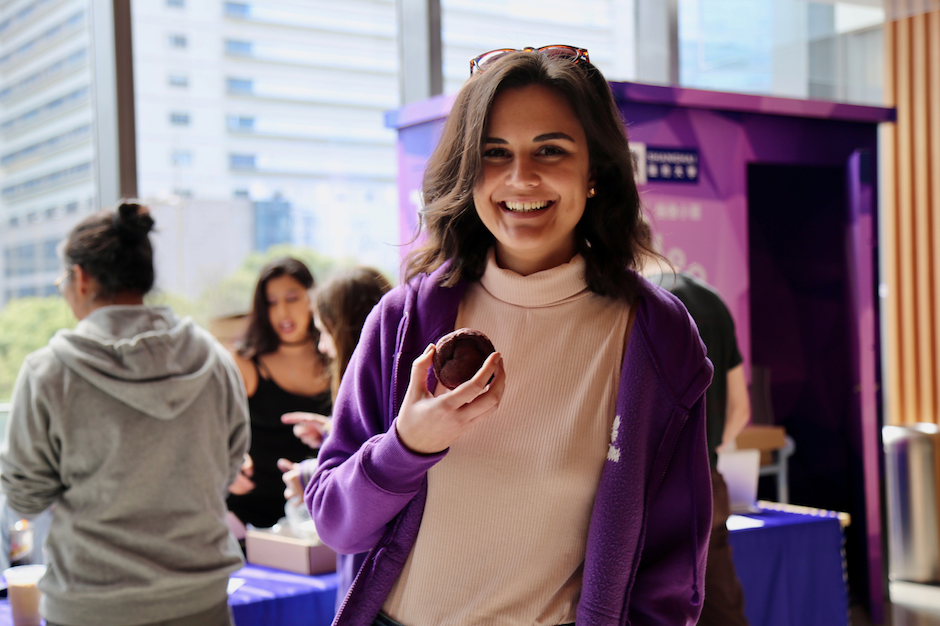 March 14: Counting down 88 days until graduation, we celebrated Purple Day by showcasing our violet pride and handing out free cookies to anyone decked out in school colors!