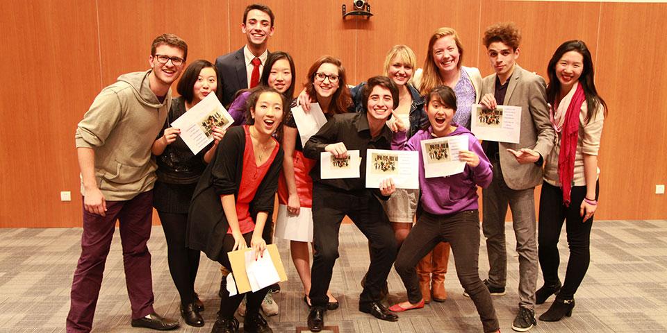 As a fundraiser for the Deans' Service Scholars program, NYU Shanghai students performed and competed for the title of Shanghai Phenomenon. November 13, 2014. (Photo by Kylee Madison Borger)