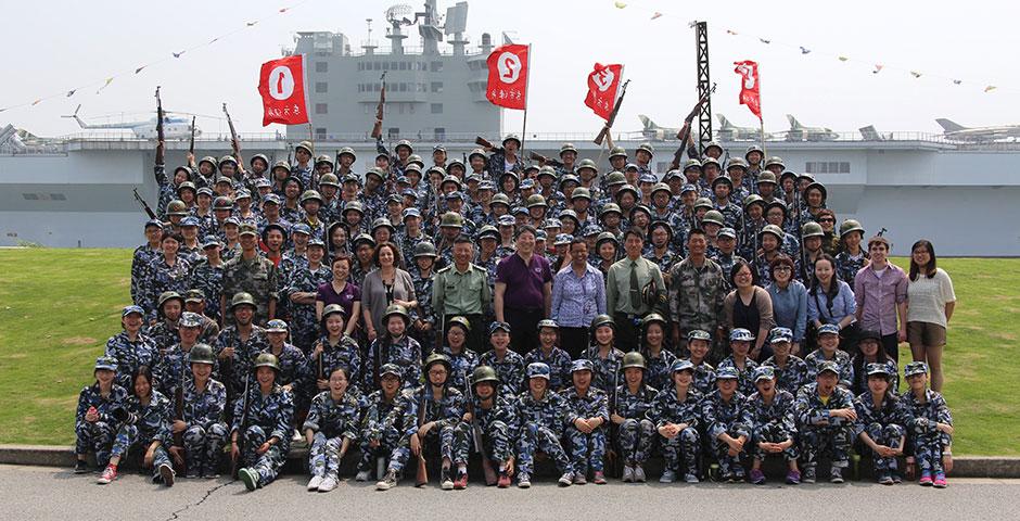 NYU Shanghai students participate in this year&#039;s military training at Oriental Land. May 23-June 1, 2015. (Photos by Yifan Hu, Weicheng Zhu, &amp; Yilun Wu)
