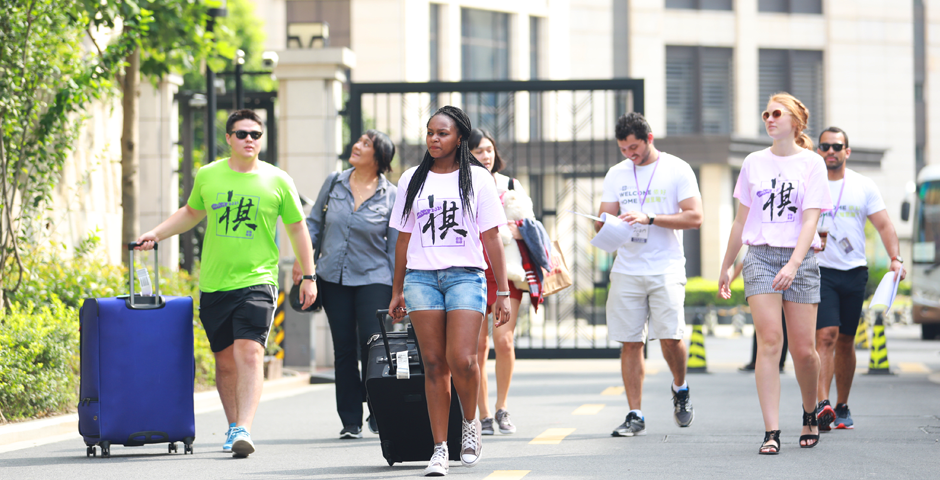 Students from 47 countries around the world moved into their new home at Jinqiao residence today. Here are some of our favorite moments from an at times very wet Move-In Day! (Photo by: Jia Li )