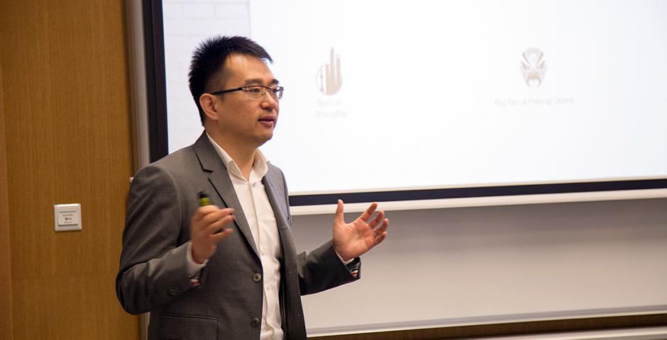 Leading entrepreneurs including Kevin Guo, founding co-CEO of Dianrong; Phil Ren, founding CEO of Mingdao; and Kerr Hu, founding CEO of Hippo Animation met with NYU Shanghai students and discussed China's startup landscape at the invitation of Elizabeth Chen, NYU Shanghai Senior Executive in Residence. (Photo by: NYU Shanghai)
