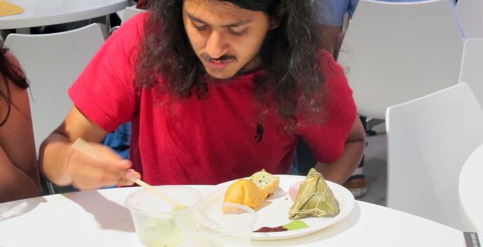 A tradition in good shape, the annual NYU Shanghai Dumpling Festival saw 10,000 dough-wrapped delicacies shared among students on September 28. (Photo by: NYU Shanghai)