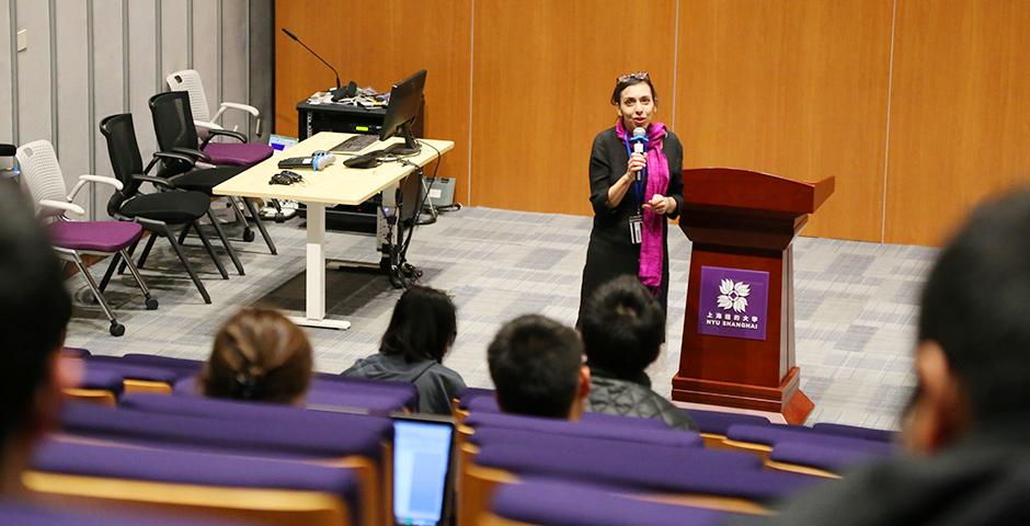 The Assistive Technology Workshop, held March 12 and 13, highlighted devices that can provide those with special needs additional convenience for a variety of tasks and featured a number of industry specialists, as well as the greater NYU Shanghai community. (Photo by: NYU Shanghai)