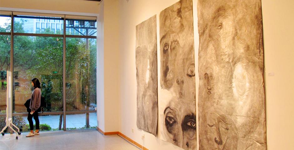 Projects in Studio Art students showed their work at the NYU Shanghai Gallery on December 1 in an exhibition titled Art in Translation. (Photos by: NYU Shanghai)