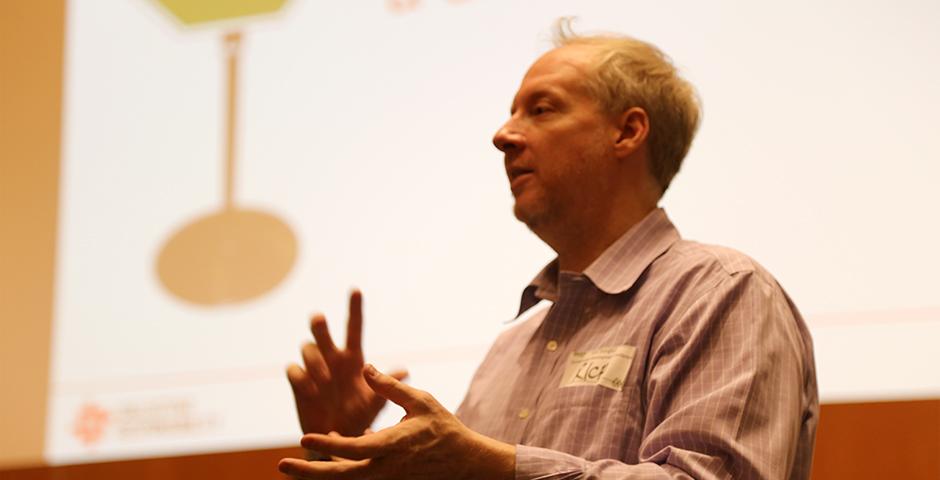 The NYU Shanghai student-organized Sustainable Development Conference on April 16 brought together industry leaders for discussions on factoring external costs into business decisions. (Photos by: Sevi Reyes)