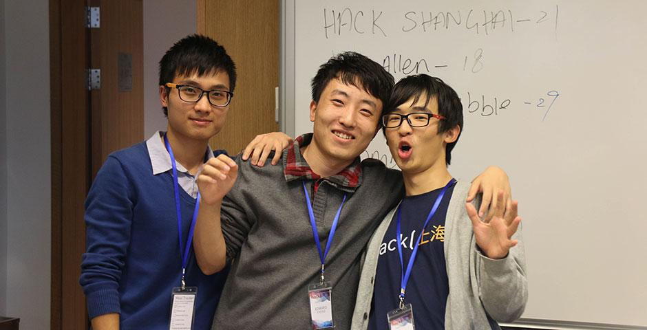 250 of the world's top student programmers competed in HackShanghai, a 24-hour coding marathon. November 15-16, 2014. (Photo by Kadallah Burrowes)