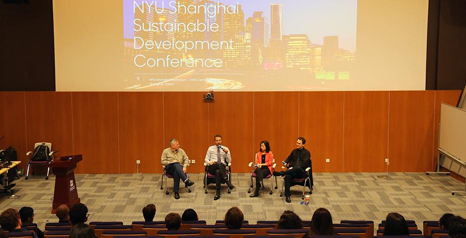 The NYU Shanghai student-organized Sustainable Development Conference on April 16 brought together industry leaders for discussions on factoring external costs into business decisions. (Photos by: Sevi Reyes)