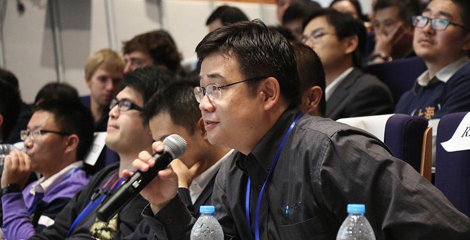11月15日至16日， 250名来自世界各地的大学生创客高手相聚于上海纽约大学举办的创客武林大会 (摄影： Kadallah Burrowes)