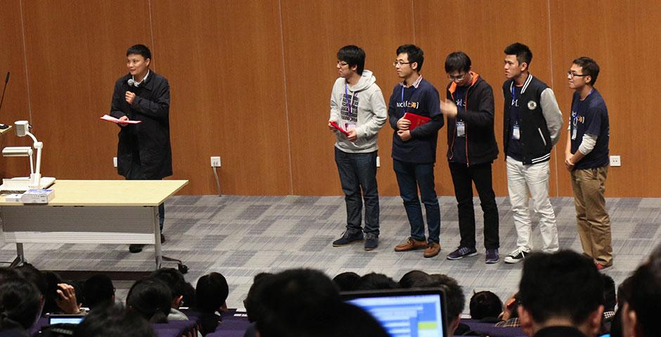250 of the world's top student programmers competed in HackShanghai, a 24-hour coding marathon. November 15-16, 2014. (Photo by Kadallah Burrowes)