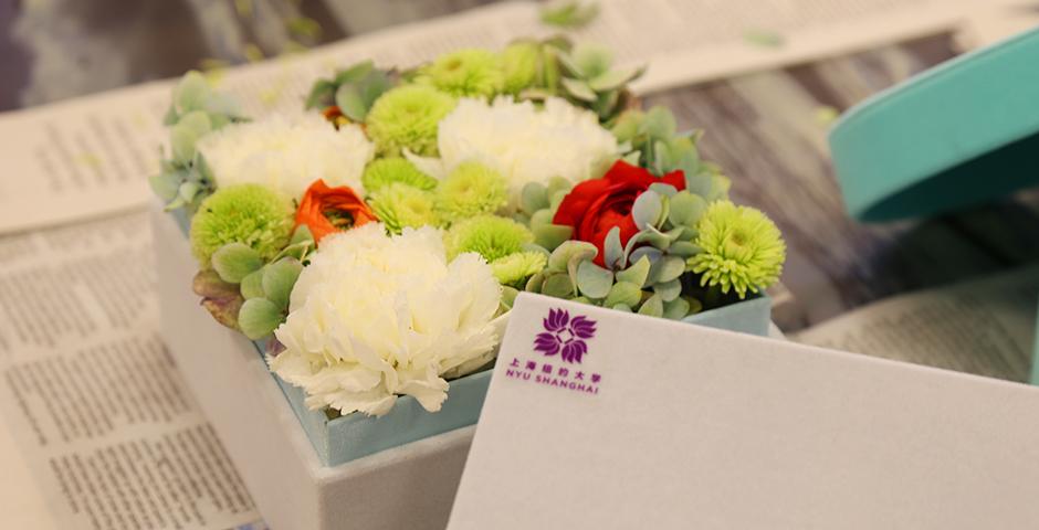 On March 8, Women&#039;s Day was in full bloom with an afternoon of NYU Shanghai&#039;s special ladies getting creative with DIY flower arrangements for the office or home. (Photo by: NYU Shanghai)