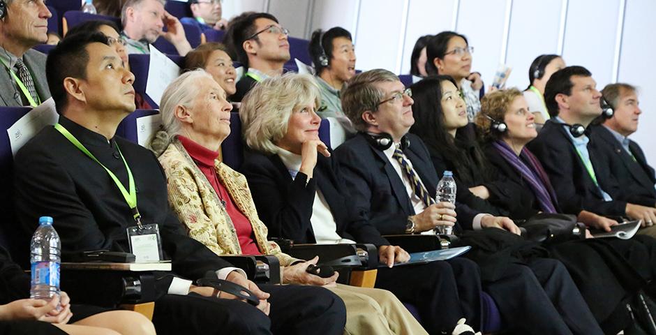 Youth for Environmental Sustainability Forum at NYU Shanghai. Keynote Speaker: Jane Goodall. November 9, 2014. (Photo by Dylan J Crow)