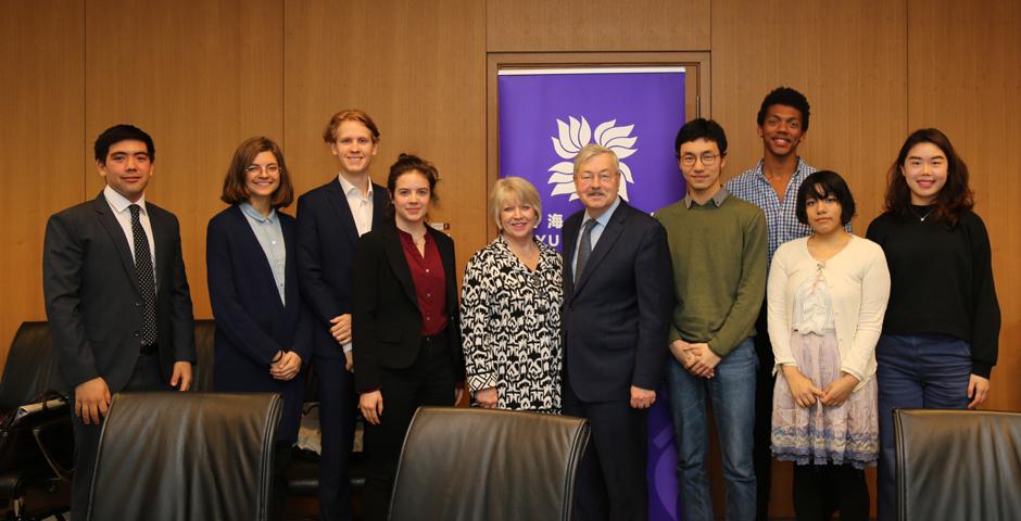 Following the tour, the ambassador met with a roundtable of students recommended by faculty. “China is still a mystery to many people in the US,” Branstad said. “Programs like [NYU Shanghai], where students get to integrate and get to know each other are really good” for improving relations between our two countries.