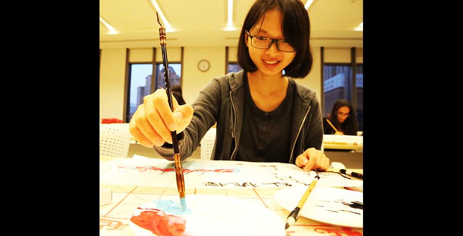 Chinese Painting Class, October 22, 2014. (Photo by Annie Seaman)