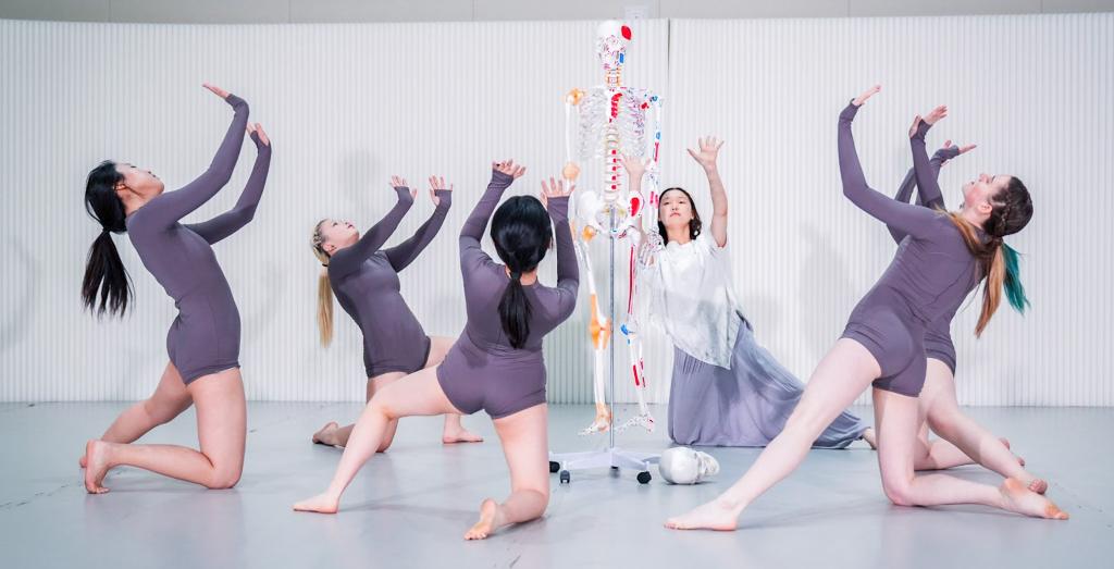 Contemporary Dance class performing “Our bones that are here await yours” taught and choreographed by Assistant Arts Professor of Dance Zhao Yuting.