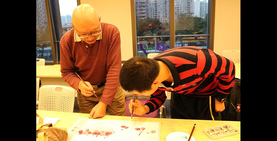 Chinese Painting Class, October 22, 2014. (Photo by Annie Seaman)