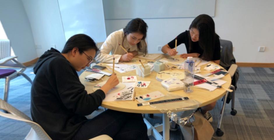 Chinese round fan making