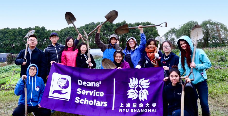 Scholars from Yunnan Green Development Foundation Group went to Cenggu Eco Farm in Qingpu to help with weeding and learn about the preserving the health of wetland ecosystems.