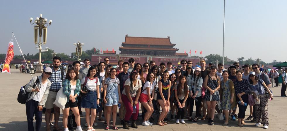 Photo of students in Bejing on course trip