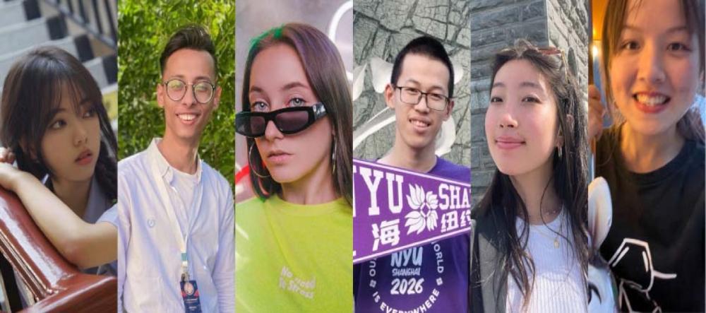 a collage of the 6 student's faces