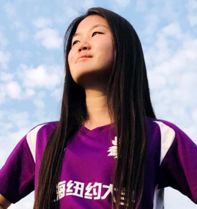 In soccer uniform