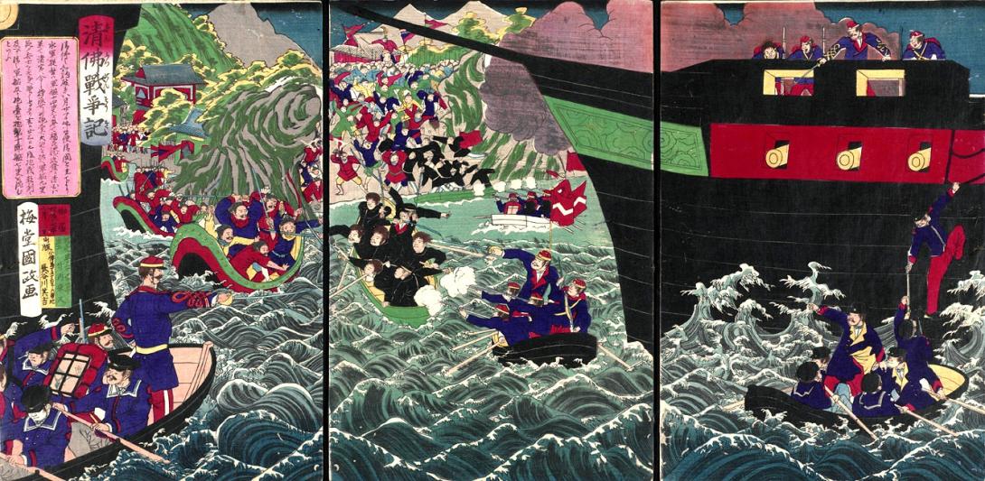 Japanese print-style painting