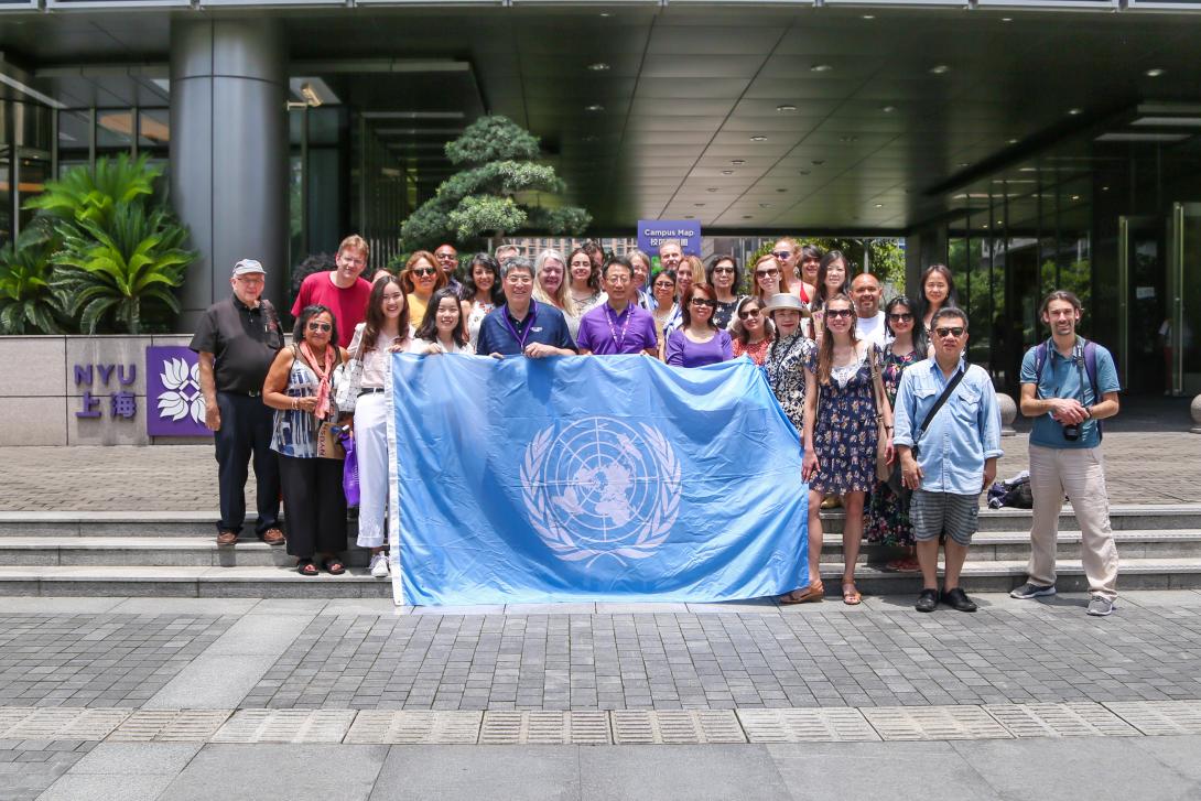 UN delegation on campus